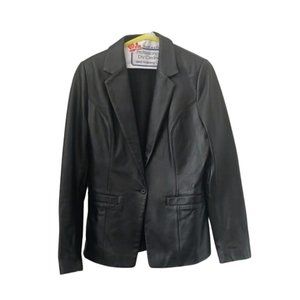 Black Leather Blazer